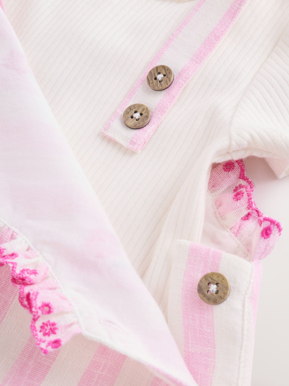 Pink Stripe Baby Dungarees and Bodysuits Set 2 Piece (0mths-2yrs) image 6