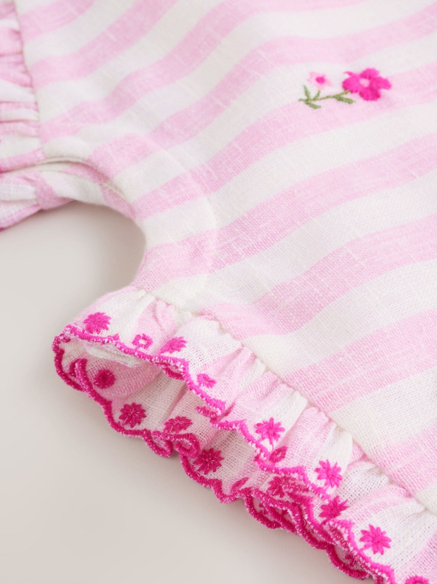 Pink Stripe Baby Dungarees and Bodysuits Set 2 Piece (0mths-2yrs) image 7