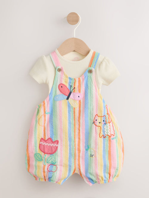 Multi Character Baby Dungarees and Bodysuits Set 2 Piece (0mths-2yrs) image 1
