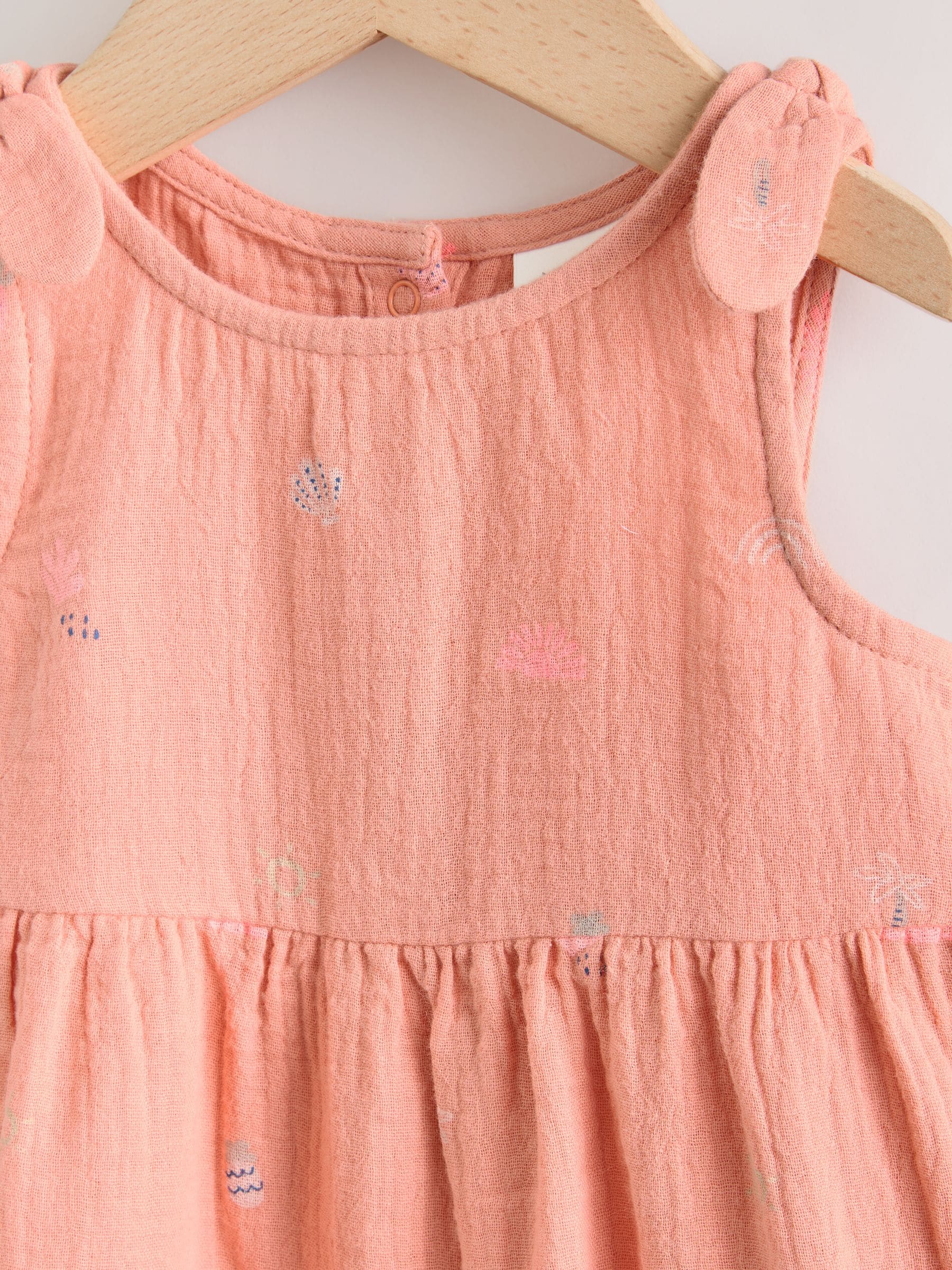 Orange Tropical Baby Long Leg Muslin Romper (0mths-3yrs) image 3