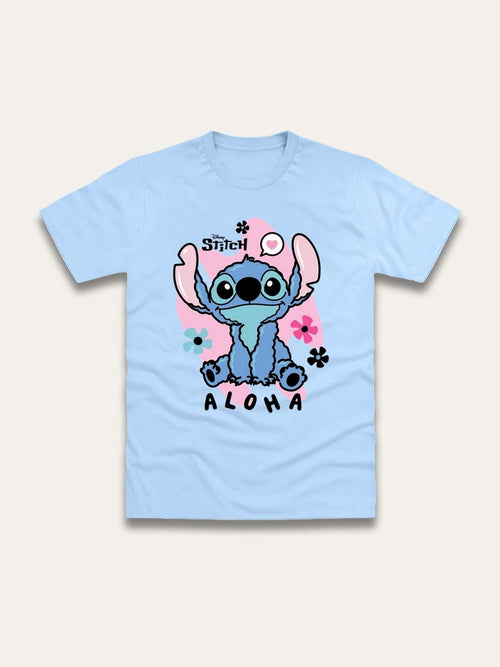 Brand Threads Blue Stitch Print T-Shirt image 1