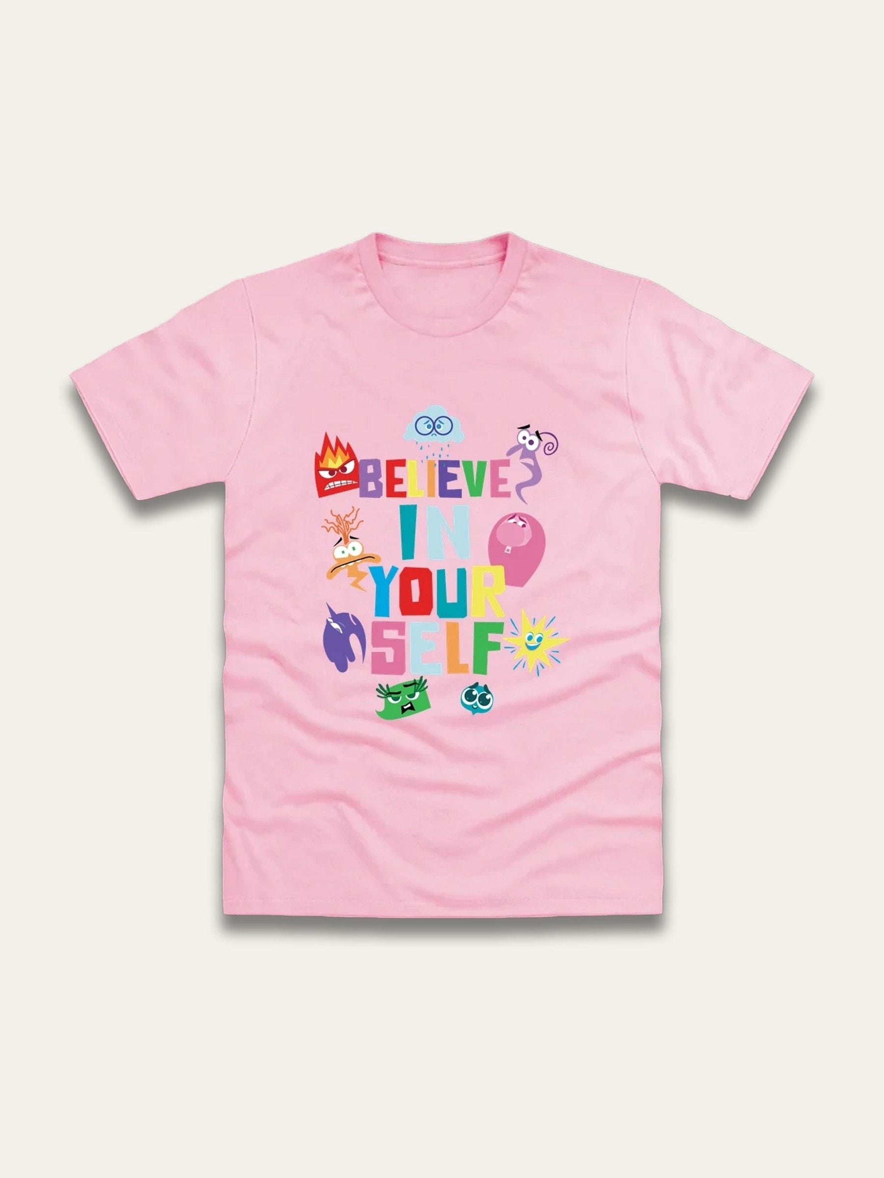 Brand Threads Pink Inside Out 2 Print T-Shirt image 1