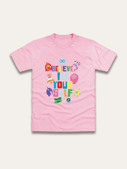 Brand Threads Pink Inside Out 2 Print T-Shirt image 1