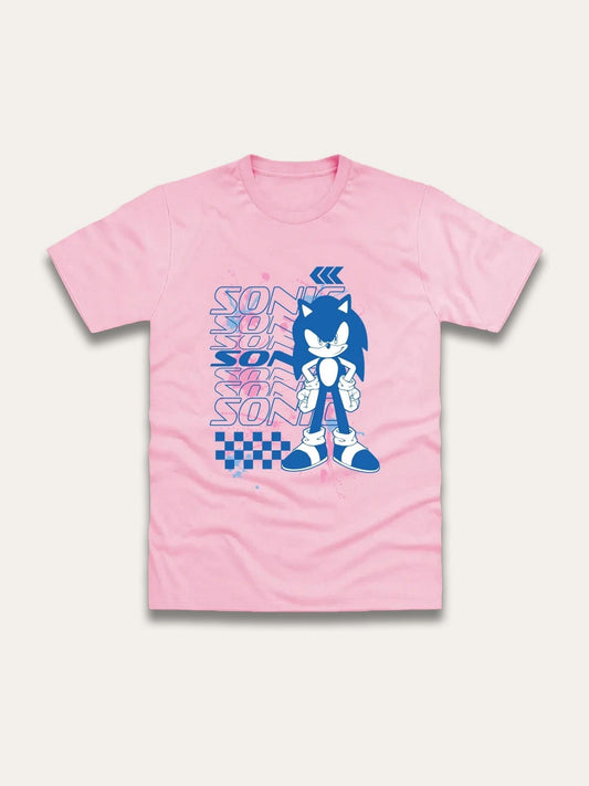 Dsiney Kidz - Brand Threads Pink Sonic The Hedgehog Print T-Shirt image 1