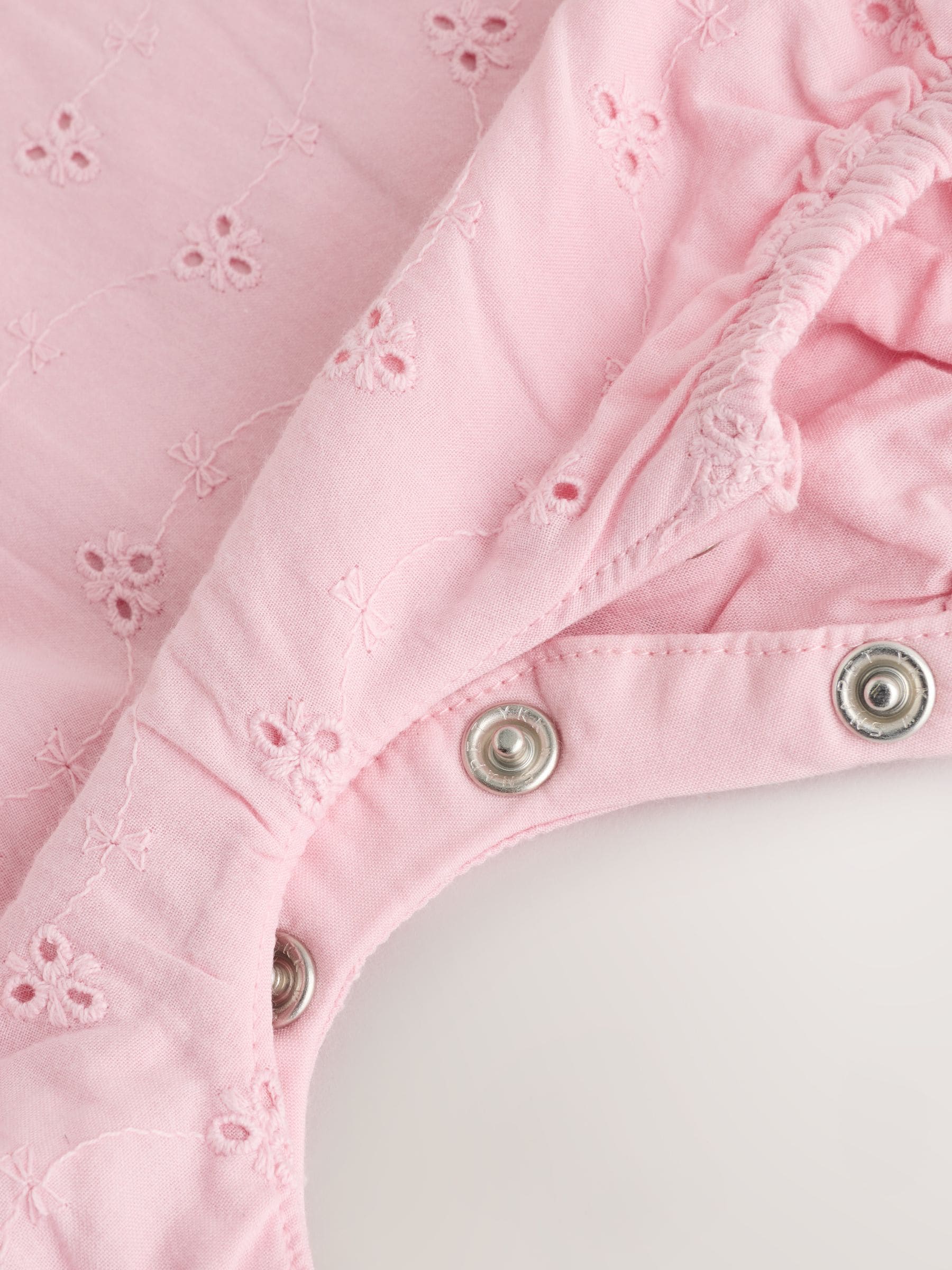 Pink Broderie Baby Romper (0mths-2yrs) image 6