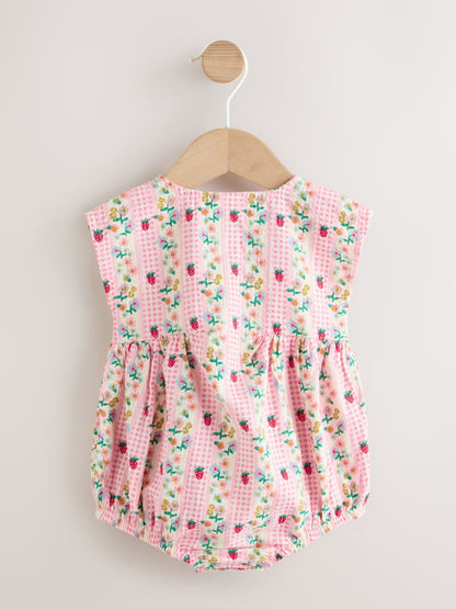 Pink Floral Bloomer Baby Romper (0mths-2yrs) image 5