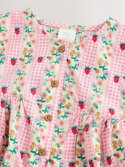 Pink Floral Bloomer Baby Romper (0mths-2yrs) image 7