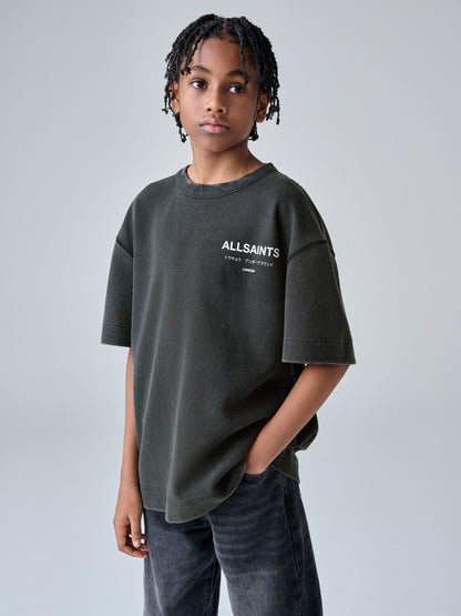 Dsiney Kidz - smALLSAINTS Black Oversized Waffle Underground T-Shirt image 1