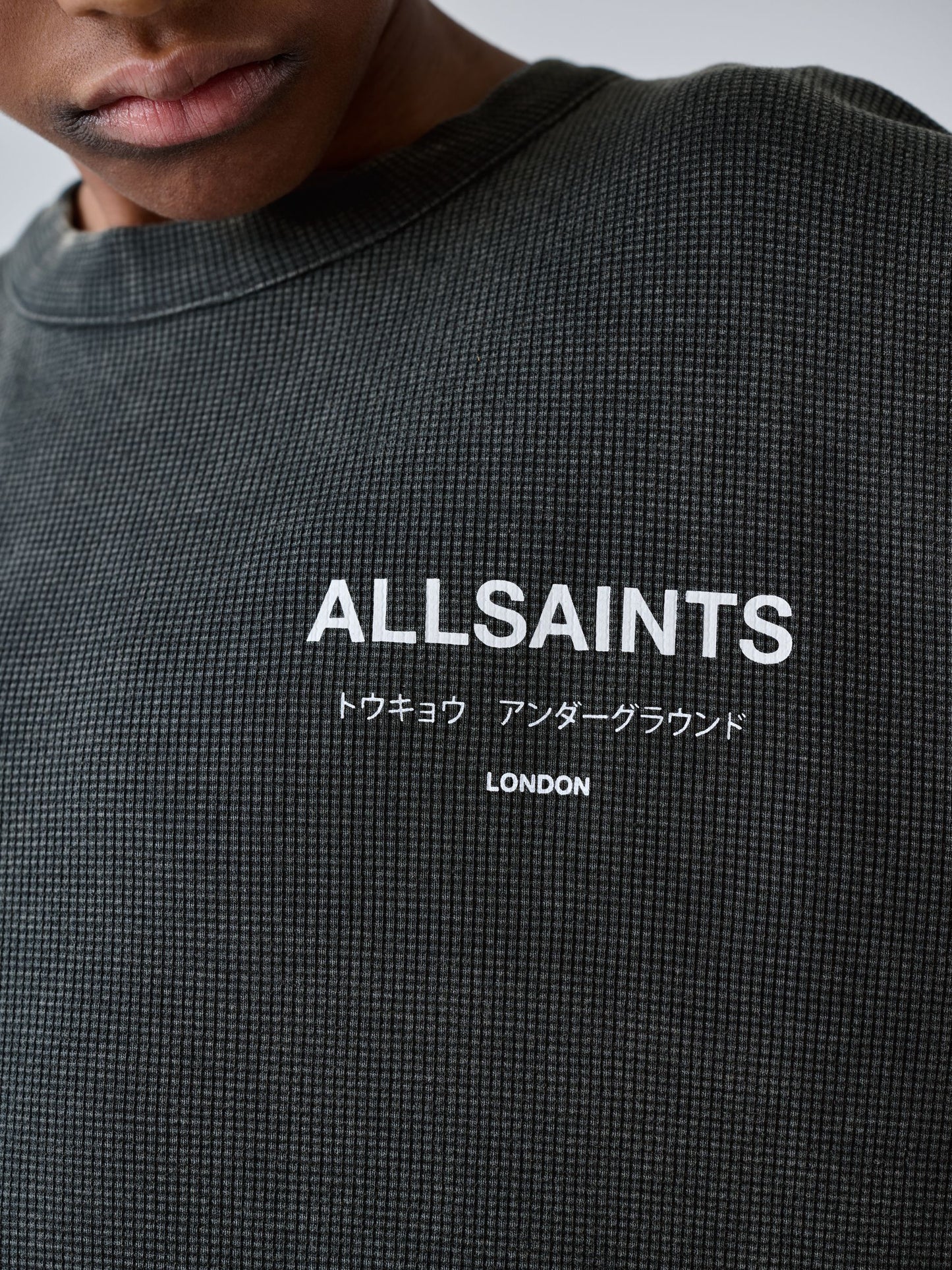 Dsiney Kidz - smALLSAINTS Black Oversized Waffle Underground T-Shirt image 4