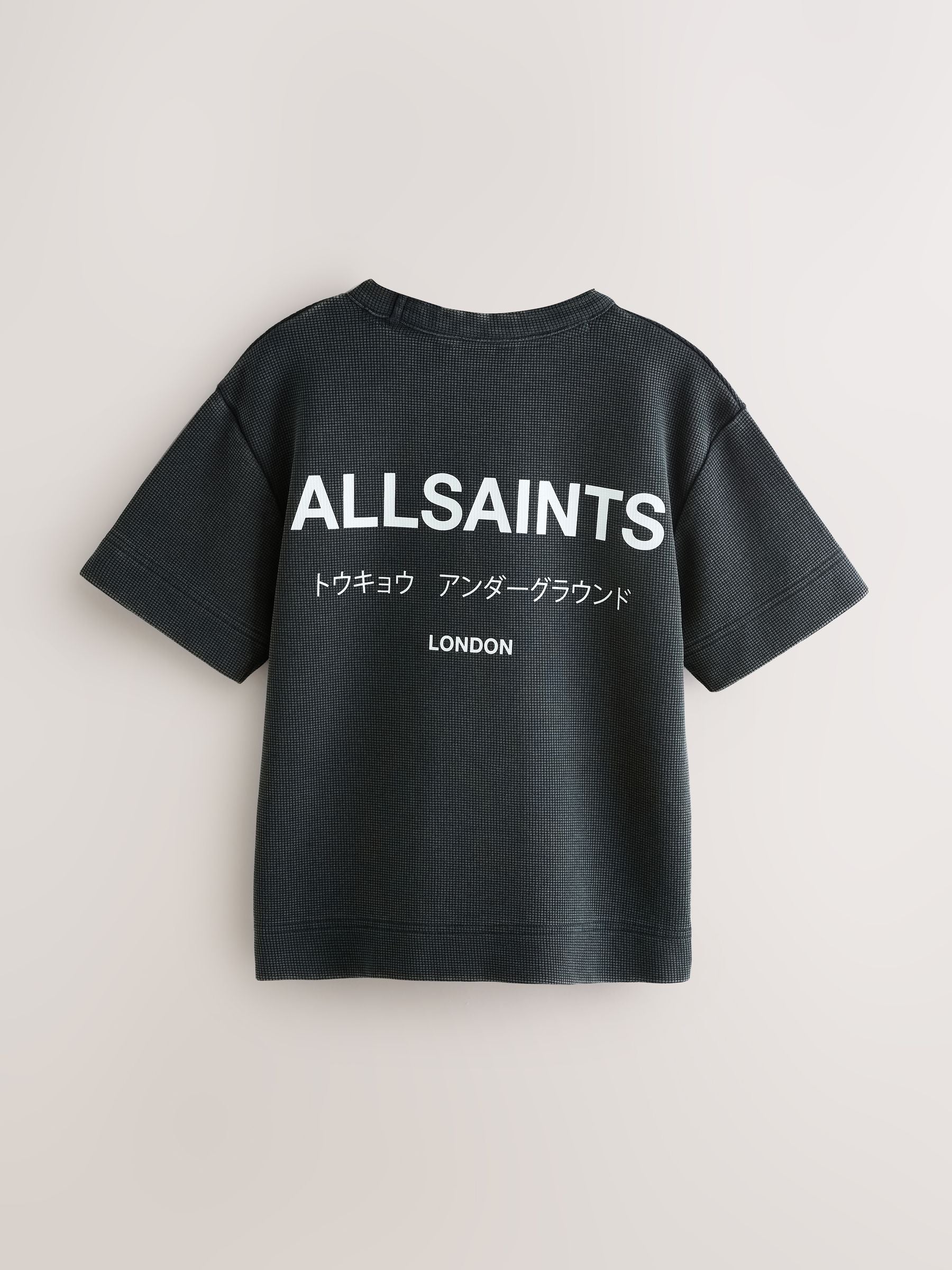 Dsiney Kidz - smALLSAINTS Black Oversized Waffle Underground T-Shirt image 6