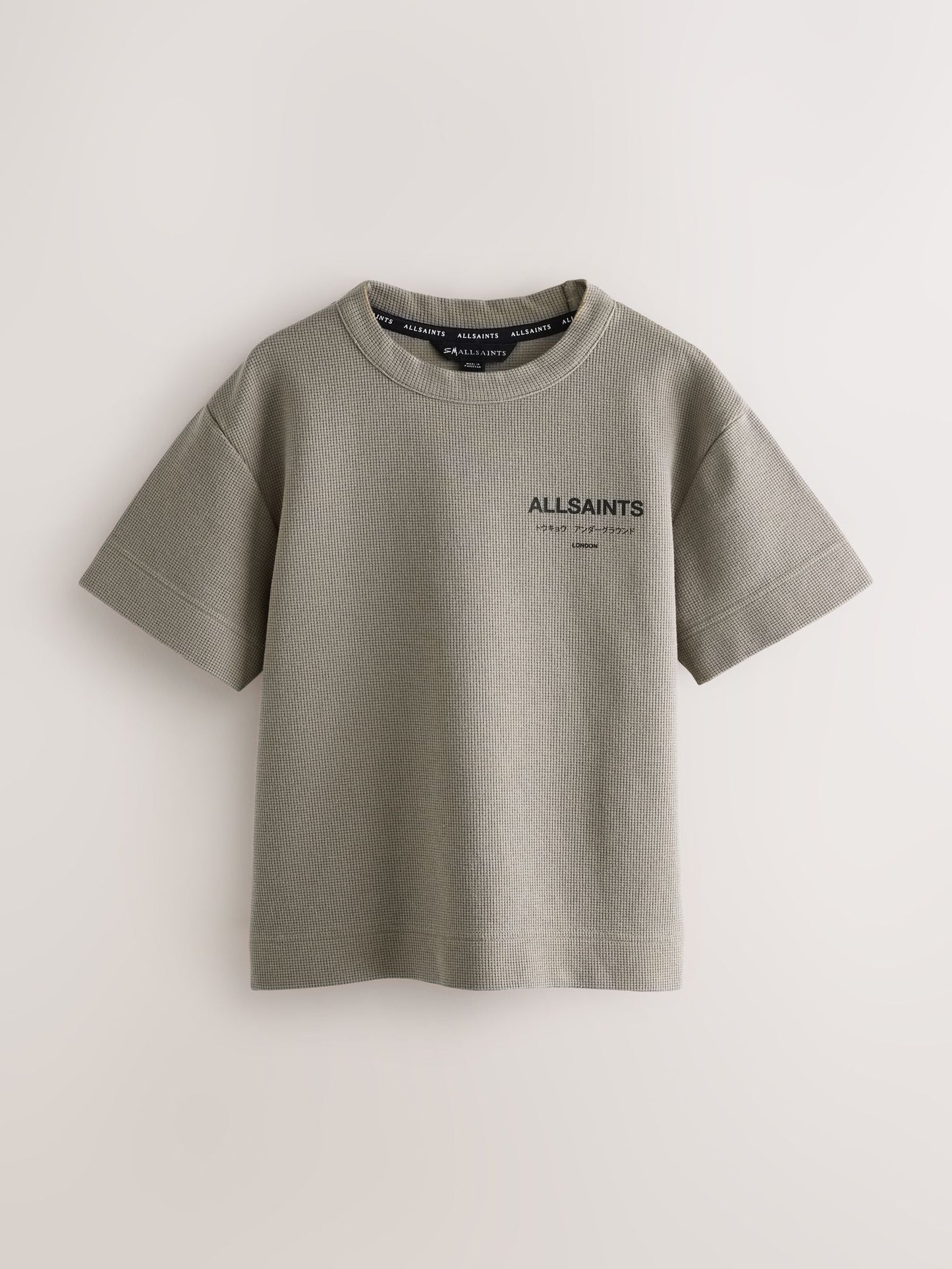 Dsiney Kidz - smALLSAINTS Khaki Green Oversized Waffle Underground T-Shirt image 1