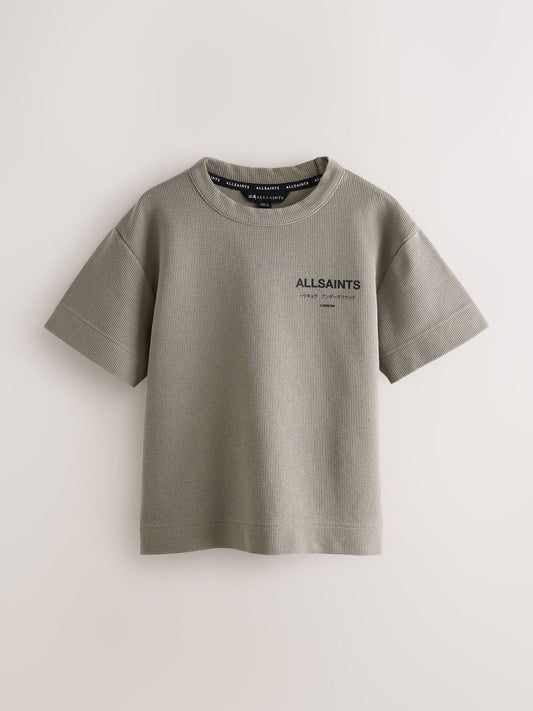 Dsiney Kidz - smALLSAINTS Khaki Green Oversized Waffle Underground T-Shirt image 1