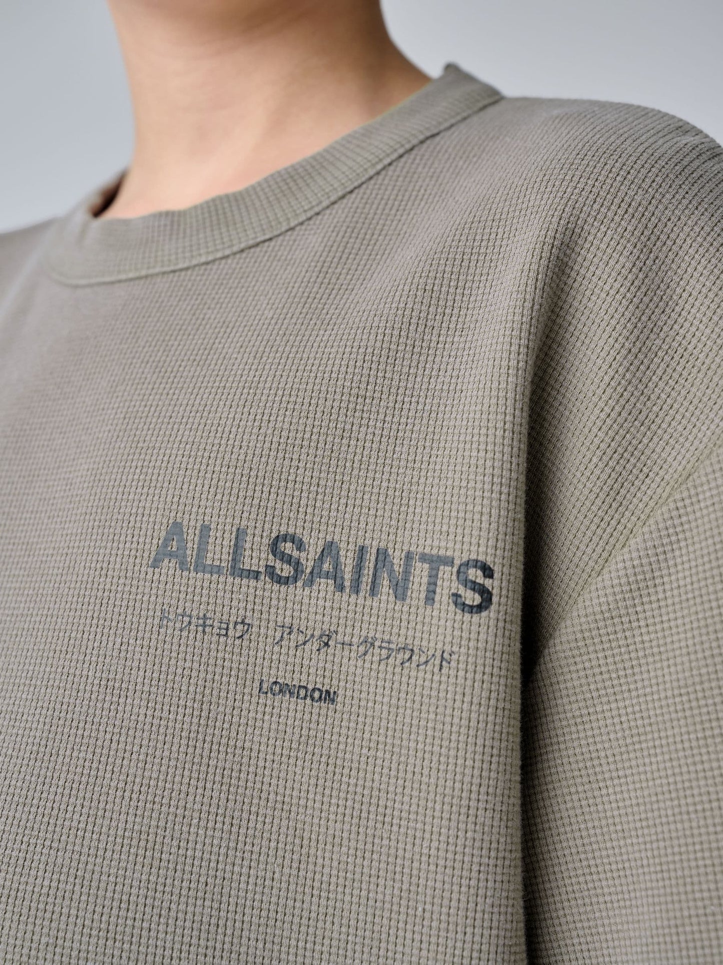 Dsiney Kidz - smALLSAINTS Khaki Green Oversized Waffle Underground T-Shirt image 2