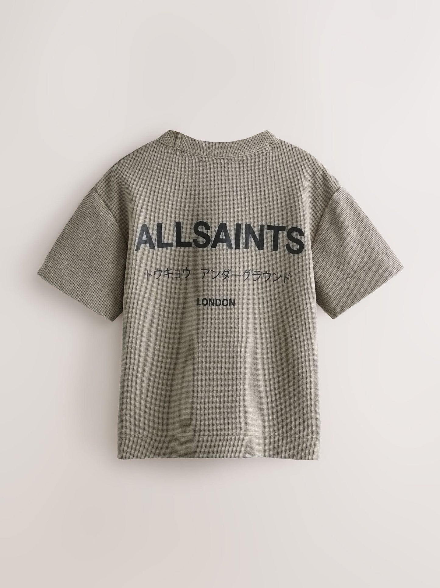 Dsiney Kidz - smALLSAINTS Khaki Green Oversized Waffle Underground T-Shirt image 3