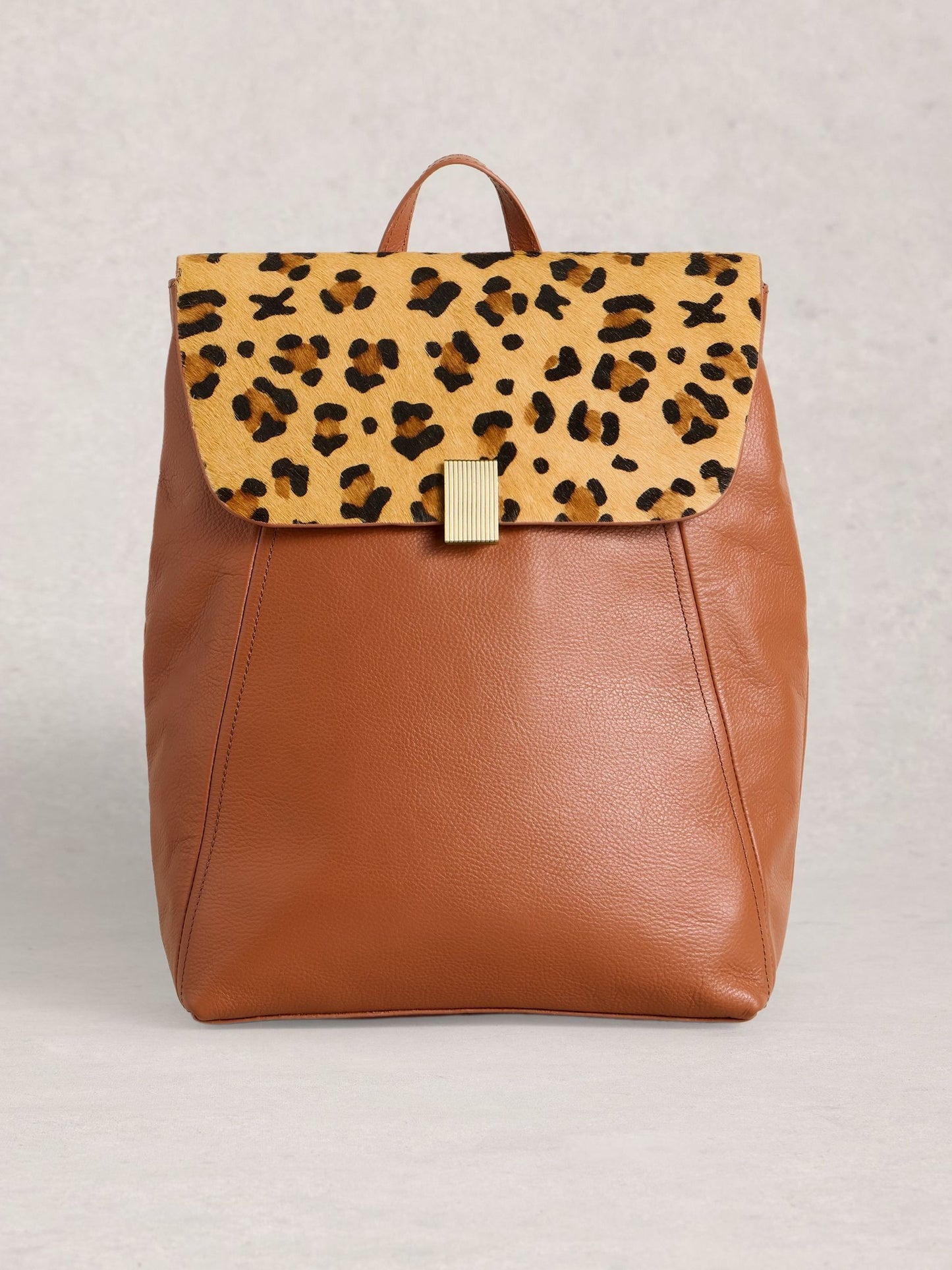 White Stuff Brown Coco Leather Backpack image 1