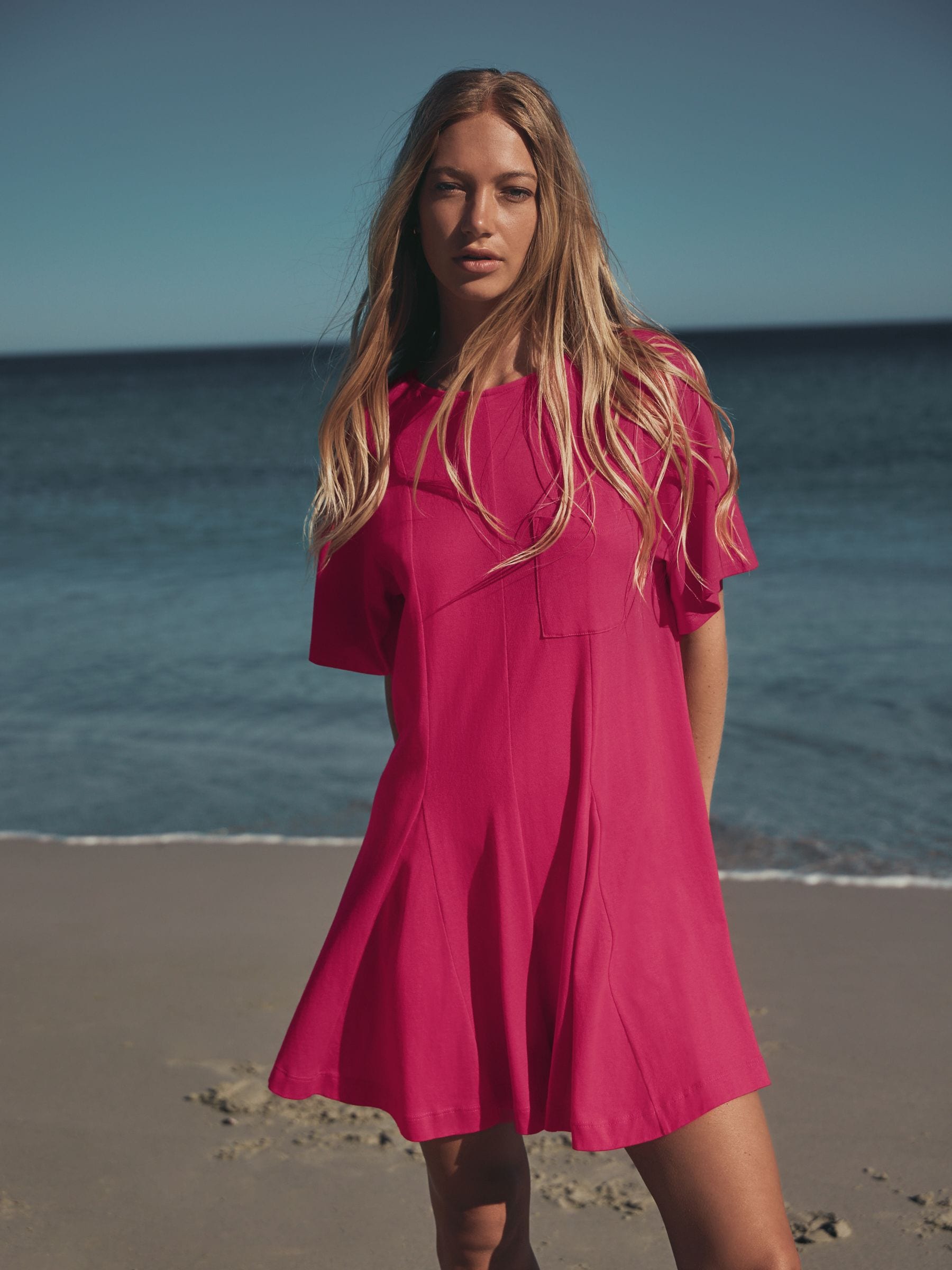 Pink Jersey Short Sleeve Romper image 1