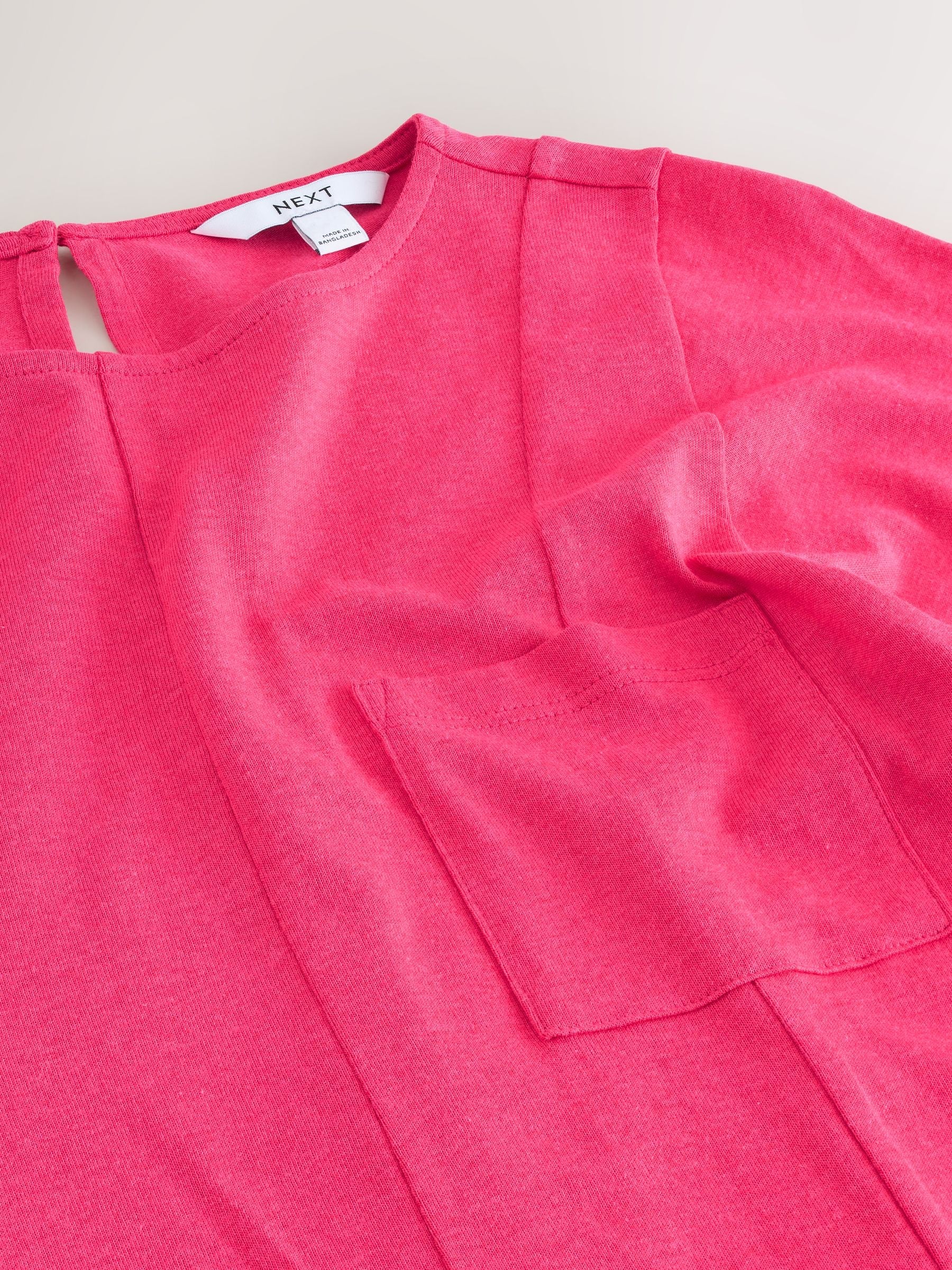 Pink Jersey Short Sleeve Romper image 6