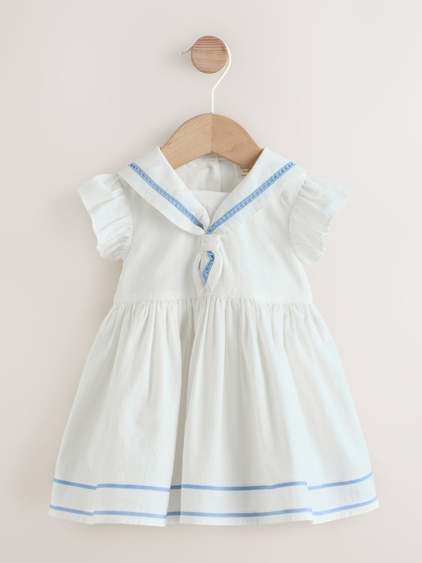 White Woven Baby Dress (0mths-2yrs) image 1
