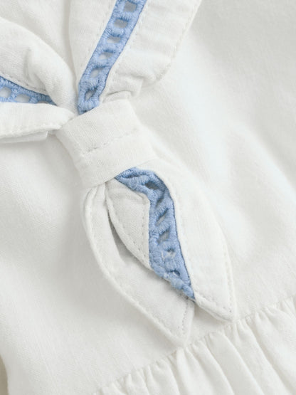 White Woven Baby Dress (0mths-2yrs) image 4