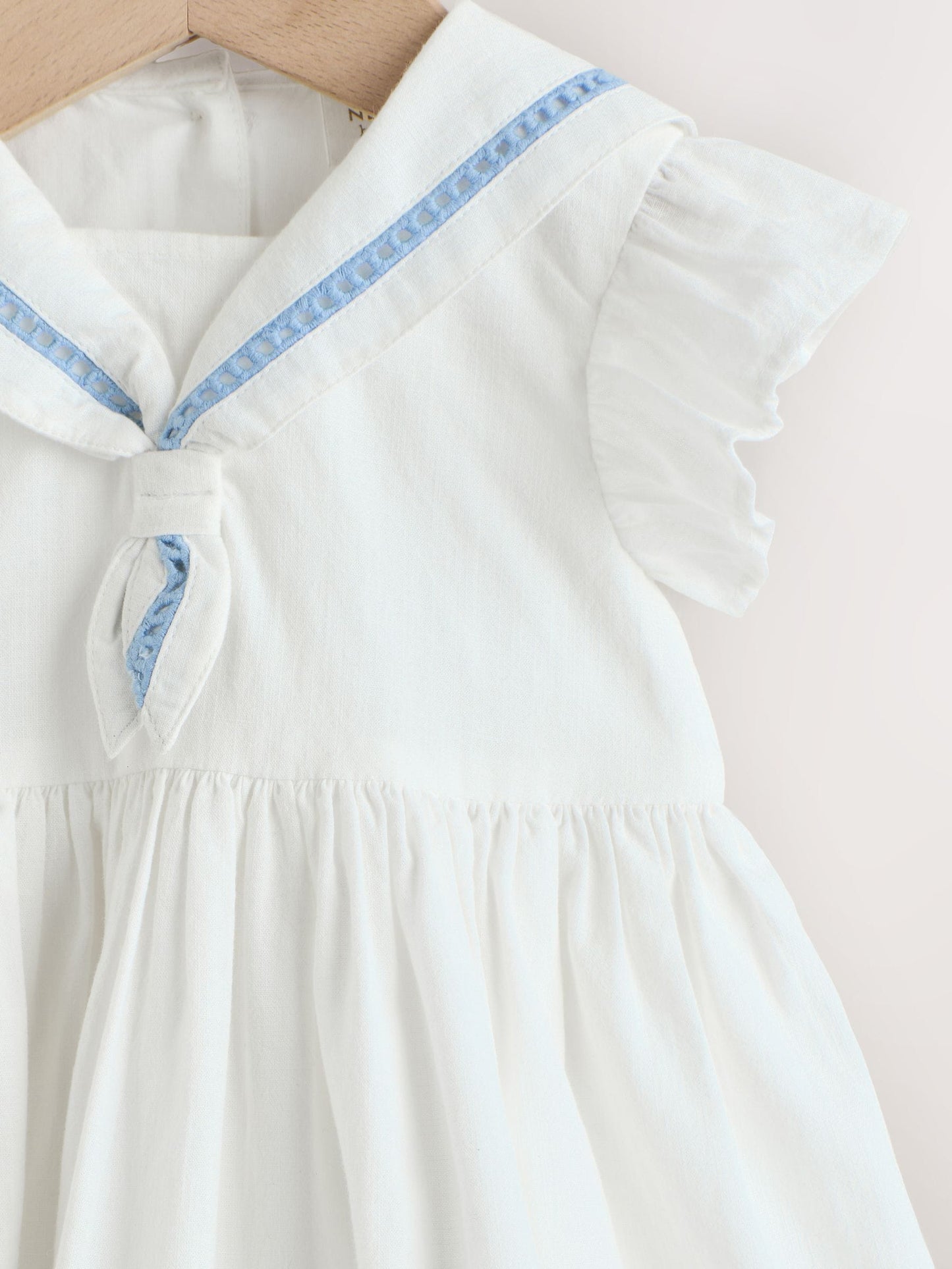 White Woven Baby Dress (0mths-2yrs) image 5