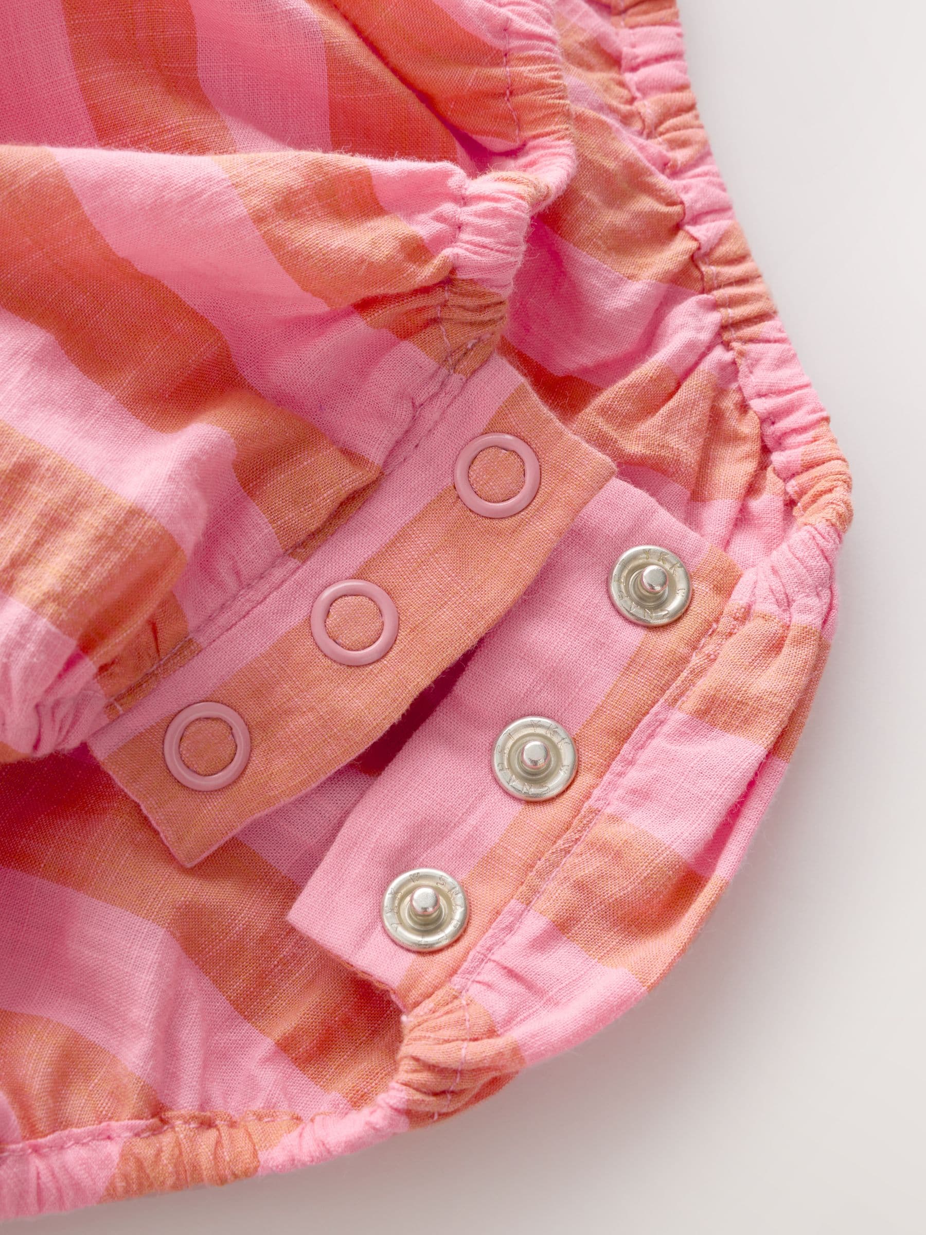 Pink Stripe Woven Baby Dress With Intergrated Bodysuit (0mths-2yrs) image 7