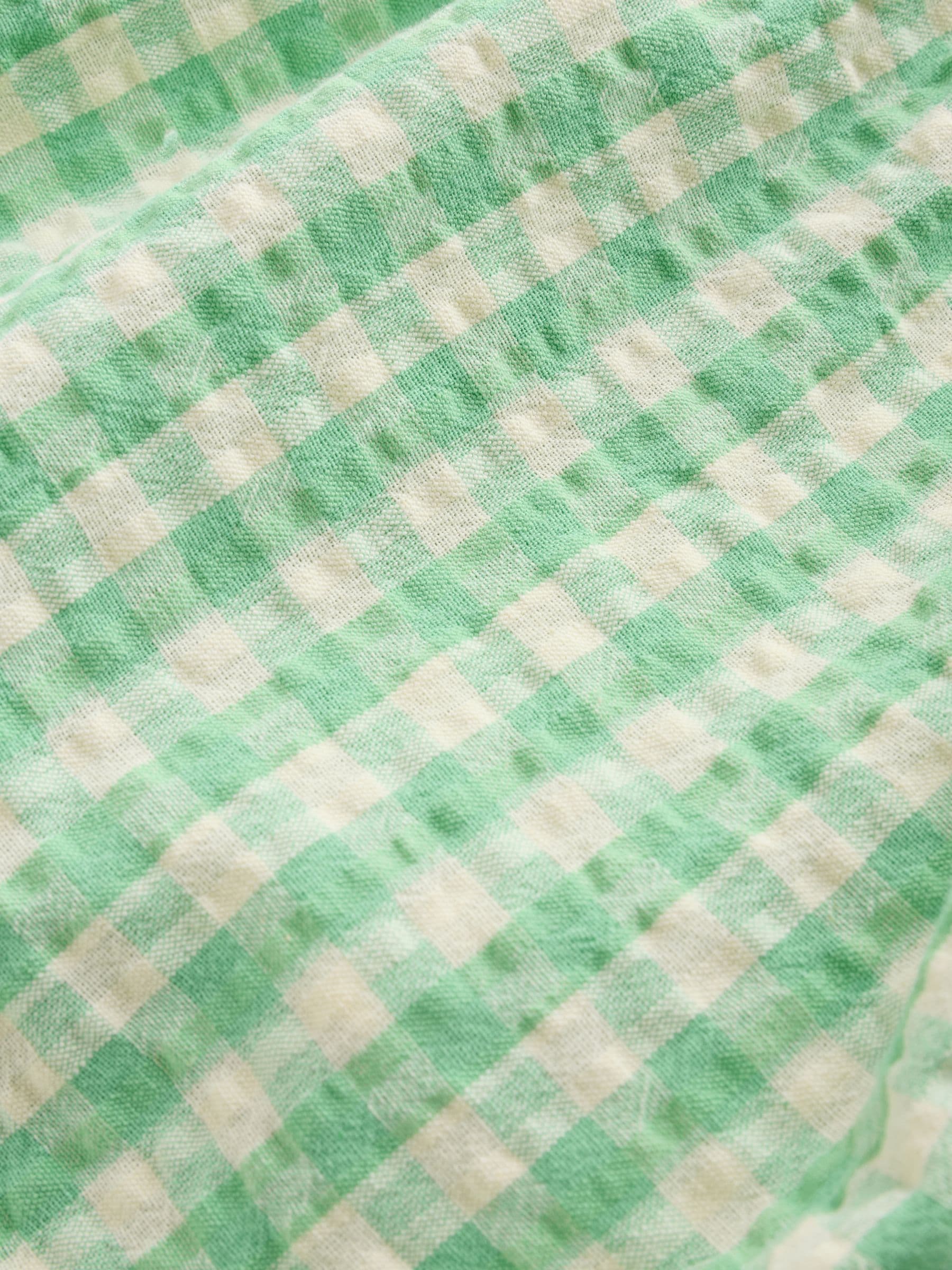 Green Gingham Woven Baby Dress With Intergrated Bodysuit (0mths-2yrs) image 4