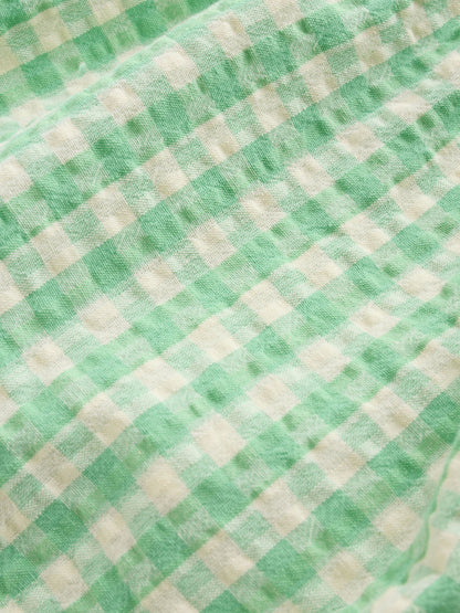 Green Gingham Woven Baby Dress With Intergrated Bodysuit (0mths-2yrs) image 4