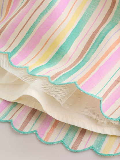 Multi Stripe Woven Baby Dress And Knickers 2 Piece Set (0mths-2yrs) image 7