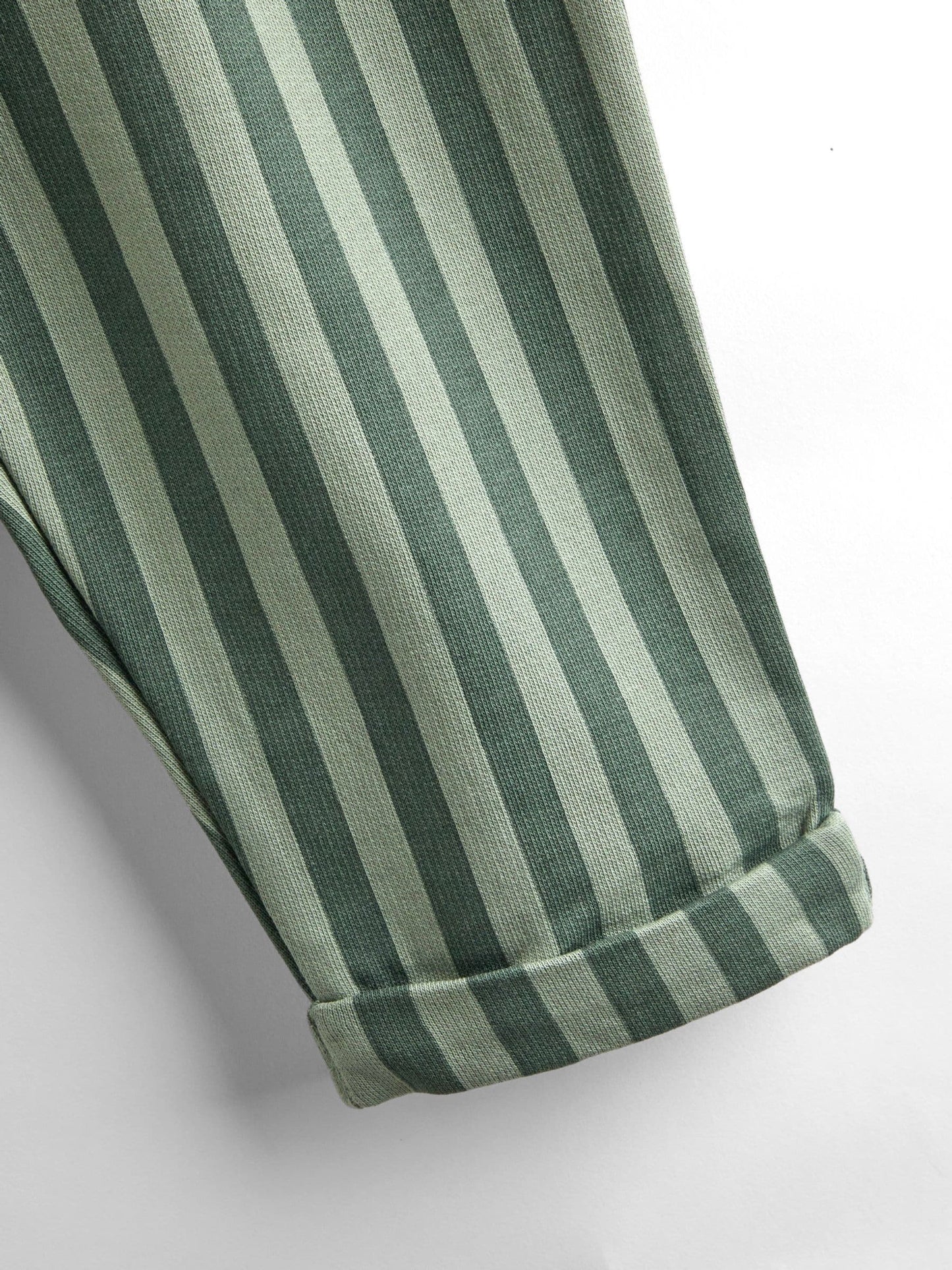 JoJo Maman Bébé Khaki Green Stripe & Khaki 2-Pack Stripe & Plain Joggers image 7