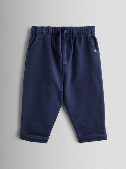 JoJo Maman Bébé Navy Blue 2-Pack Stripe & Plain Joggers image 3