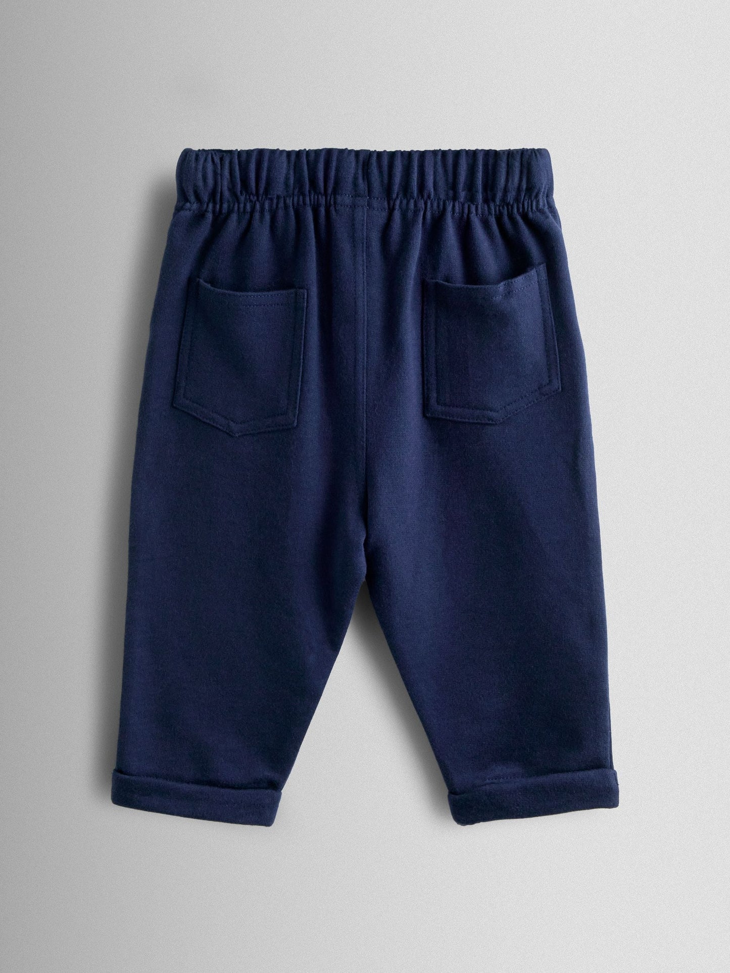 JoJo Maman Bébé Navy Blue 2-Pack Stripe & Plain Joggers image 5