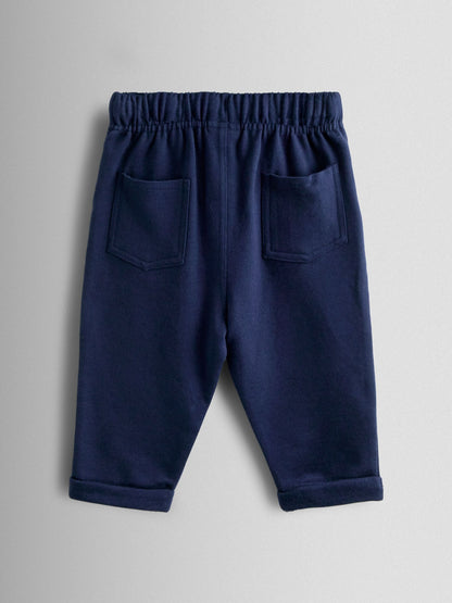 JoJo Maman Bébé Navy Blue 2-Pack Stripe & Plain Joggers image 5