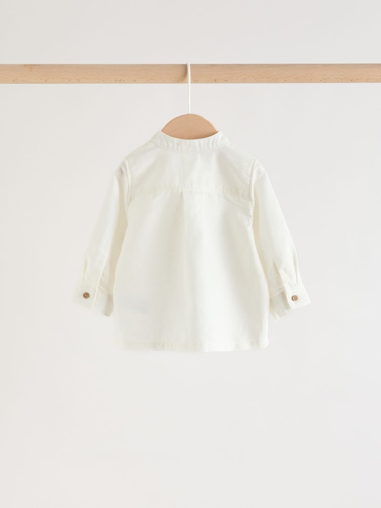 White/Orange Stripe Shirt and Trousers Baby Set (0mths-3yrs)