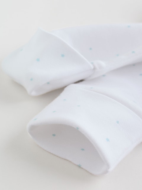 White Baby Sleepsuits 3 Pack Immediate