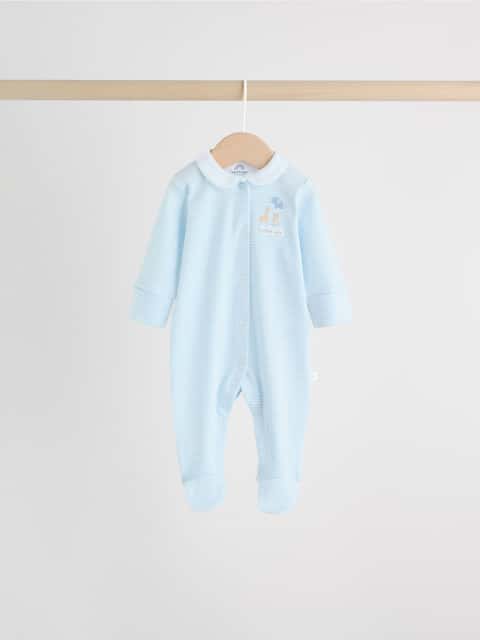 White Baby Sleepsuits 3 Pack Immediate