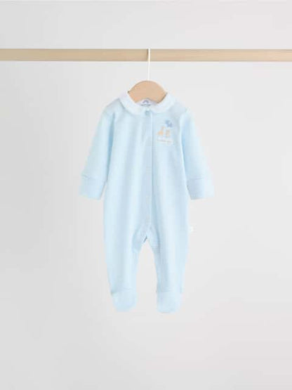 White Baby Sleepsuits 3 Pack Immediate