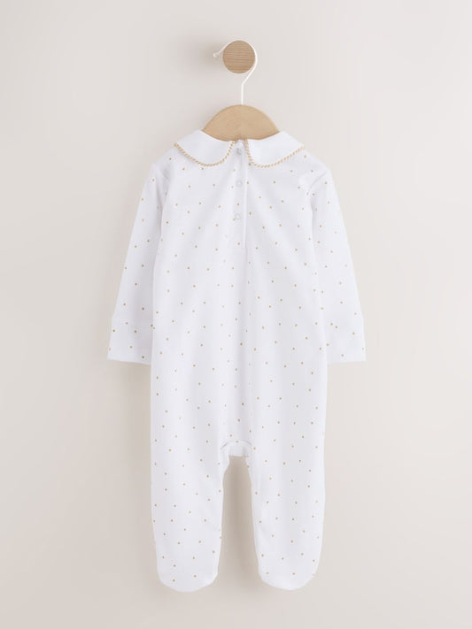 White Collar EID Baby Sleepsuit (0mths-2yrs)