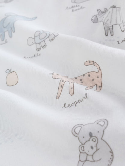 White Short Sleeve Baby Bodysuits 5 Pack