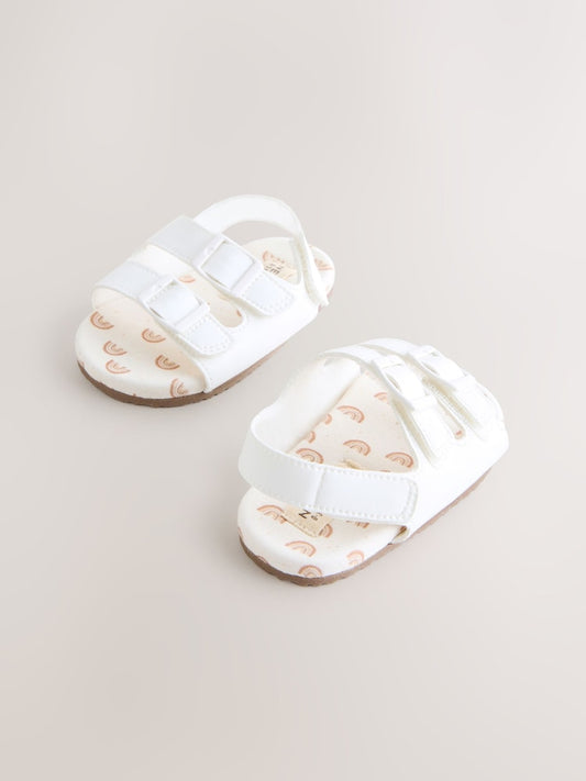 White Touch and Fasten Baby Sandals Immediate