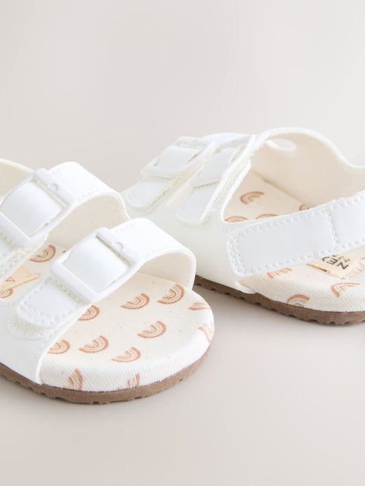 White Touch and Fasten Baby Sandals Immediate
