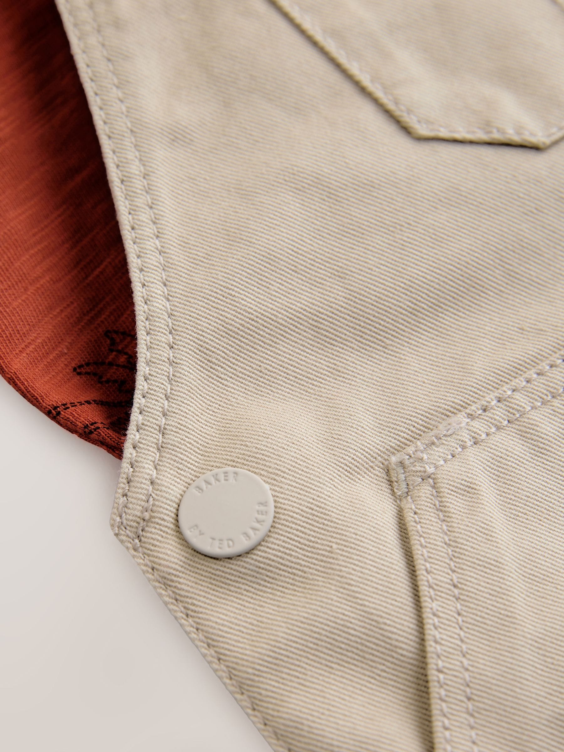Baker by Ted Baker Stone and Rust Red Dungarees T-Shirt Set image 5