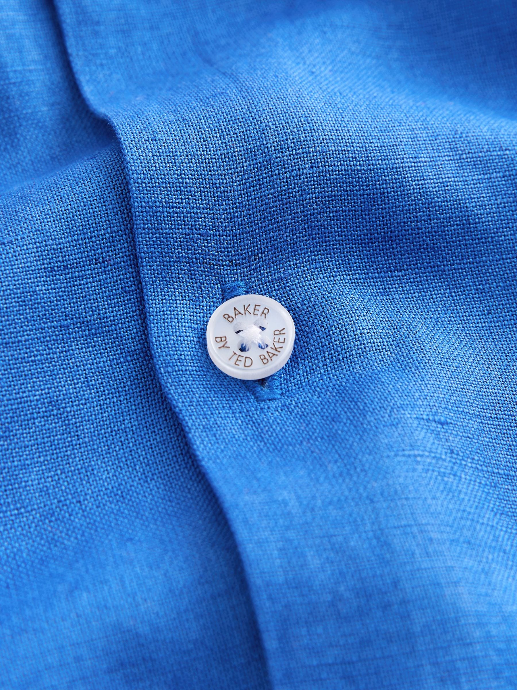 Dsiney Kidz - Baker by Ted Baker Blue Linen Shirt and Shorts Set image 3