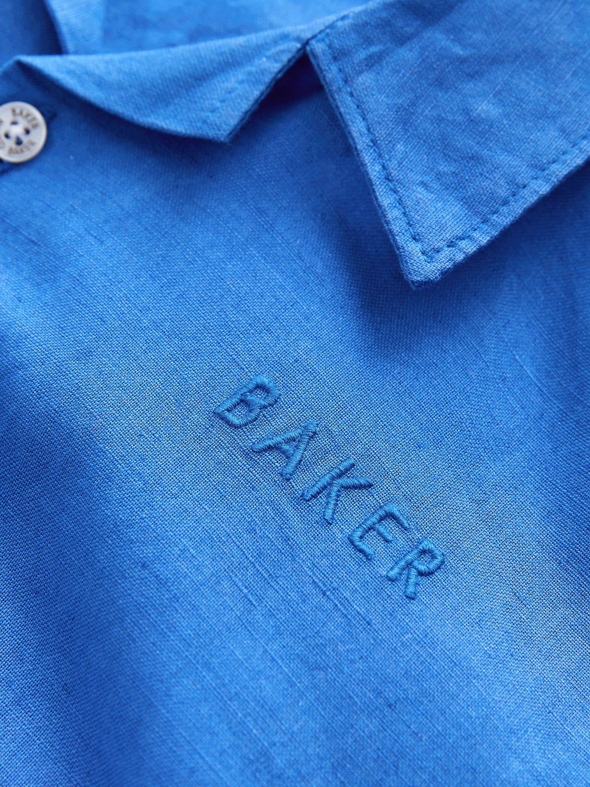 Dsiney Kidz - Baker by Ted Baker Blue Linen Shirt and Shorts Set image 5