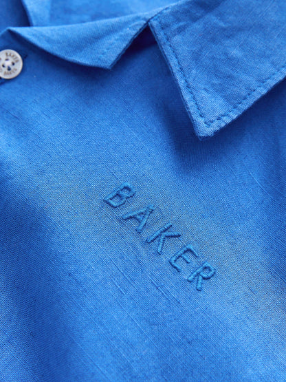 Dsiney Kidz - Baker by Ted Baker Blue Linen Shirt and Shorts Set image 5