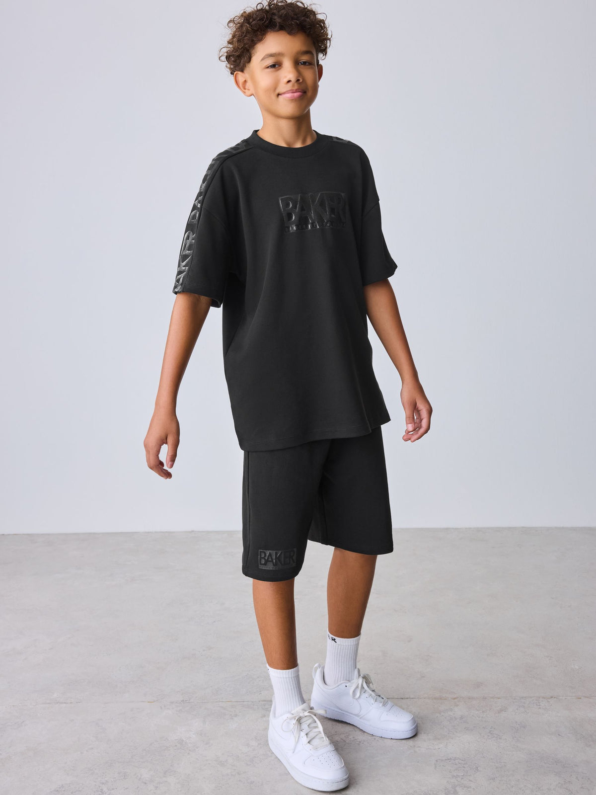 Dsiney Kidz - Baker by Ted Baker Oversized Black T-Shirt and Shorts Set image 1