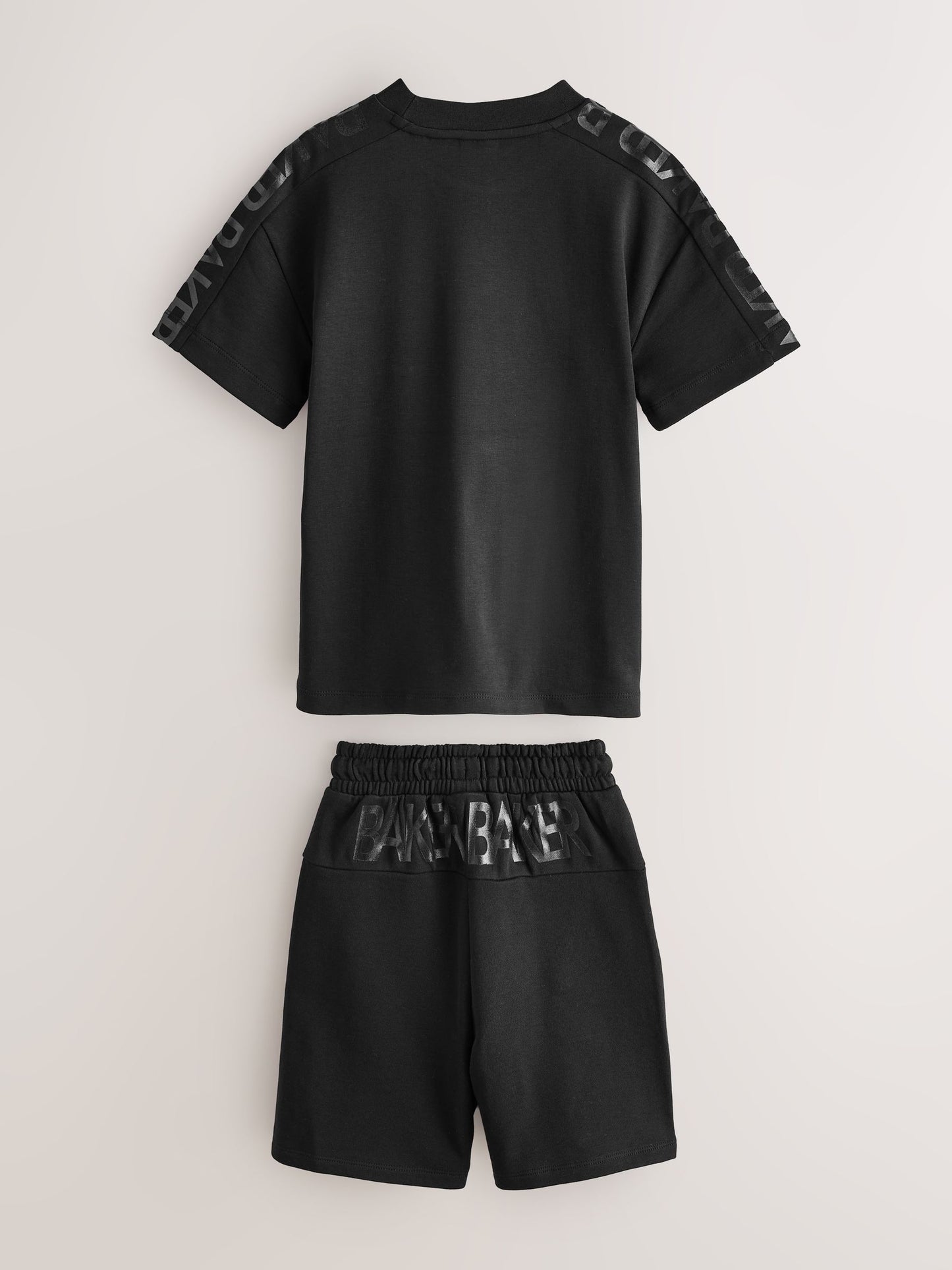 Baker by Ted Baker Oversized Black T-Shirt and Shorts Set image 9
