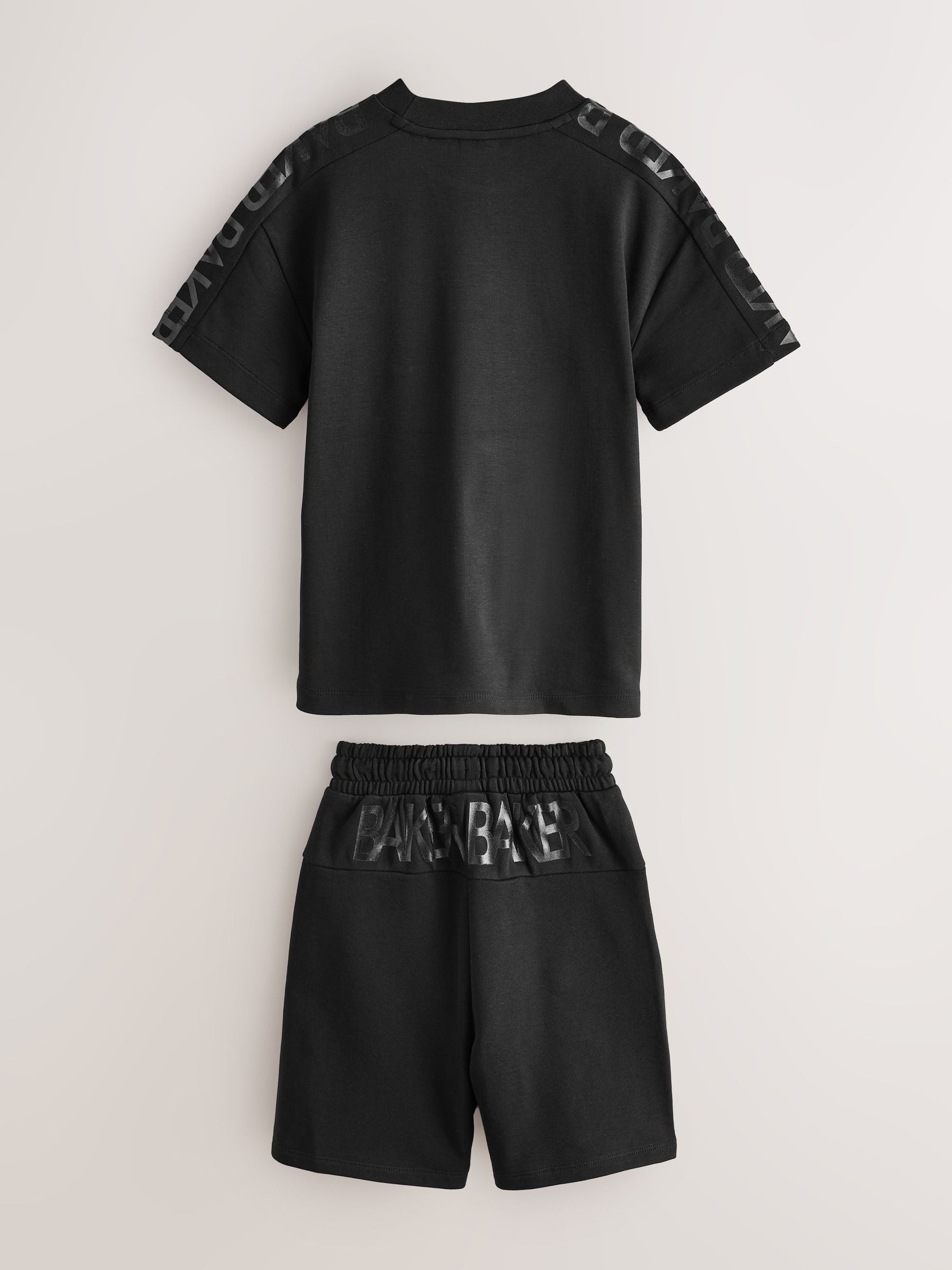 Baker by Ted Baker Oversized Black T-Shirt and Shorts Set image 9