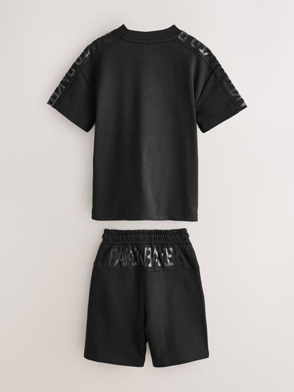 Baker by Ted Baker Oversized Black T-Shirt and Shorts Set image 9