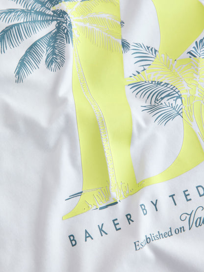 Baker by Ted Baker Graphic White T-Shirt and Stripe Shorts Set image 10