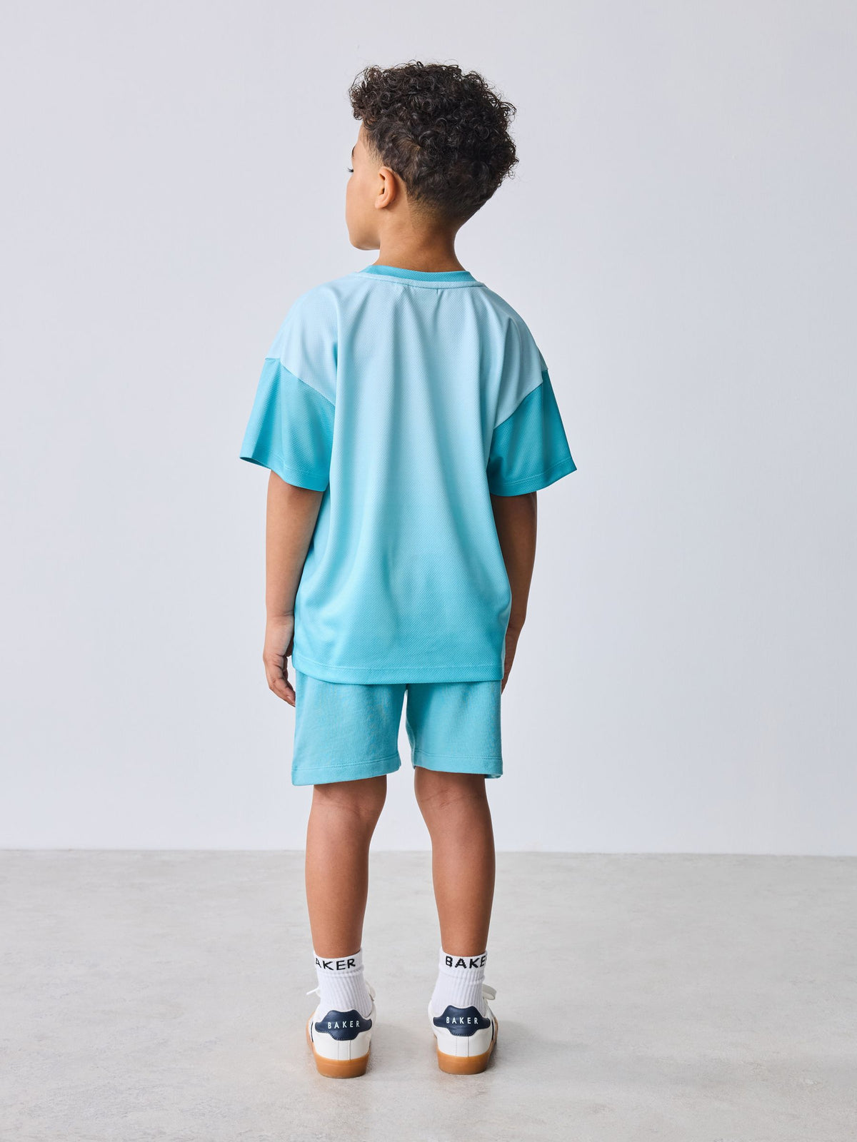 Dsiney Kidz - Baker by Ted Baker Oversized Ombre Blue T-Shirt and Shorts Set image 3